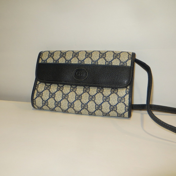 Gucci Handbags - Gucci Navy Cross Body Hand Bag